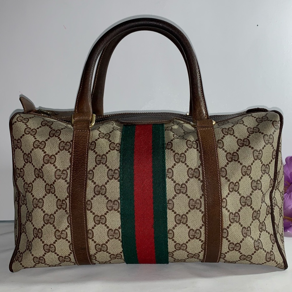 Gucci Boston Bag Sherry Line Vintage